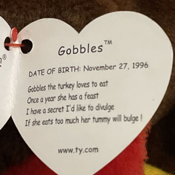 TY Lot Of 5 1990s Retired Bird Beanie Babies Eggbert Jake Mac Kuku Gobbles - Picture 12 of 13